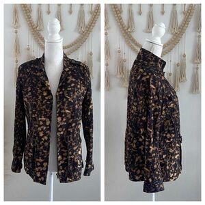 Wearmaster x Madewell field jacket black bleach dye cargo shacket leopard small